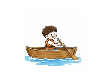 row a boat illustration