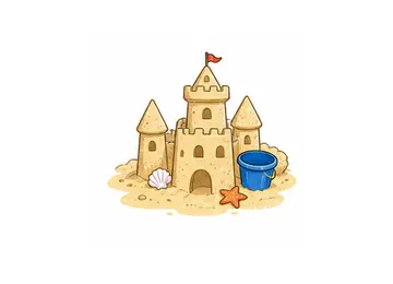 sandcastle illustration
