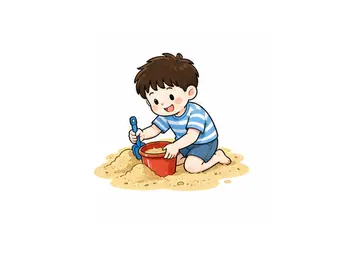 play in the sand illustration
