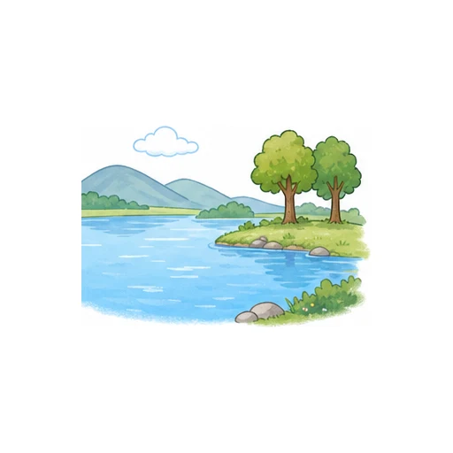 lake illustration