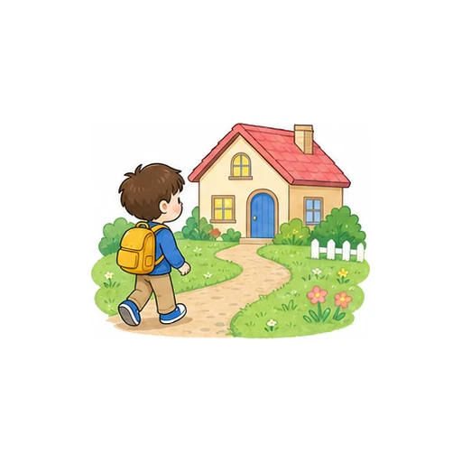 go home illustration
