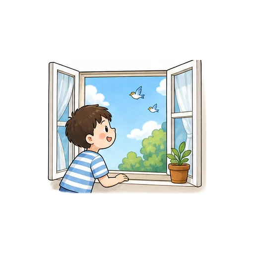 look out of illustration