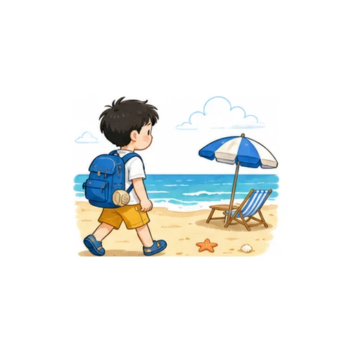 go to the beach illustration