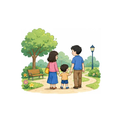 go to the park illustration