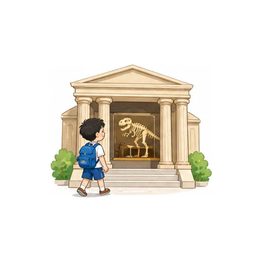 go to the museum illustration