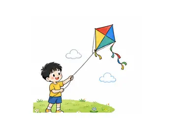 fly a kite illustration