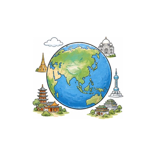Asia illustration