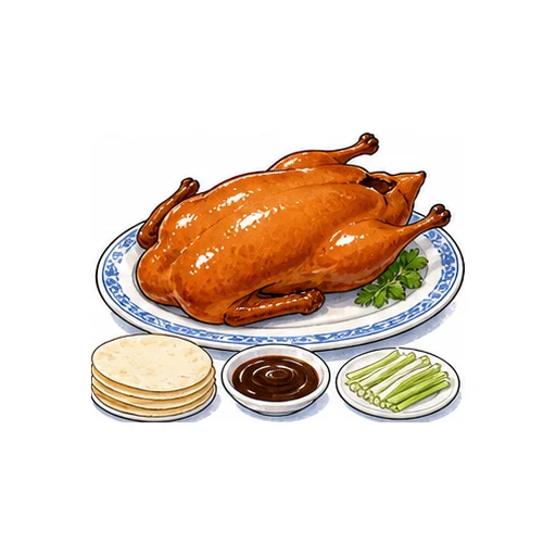 Beijing roast duck illustration