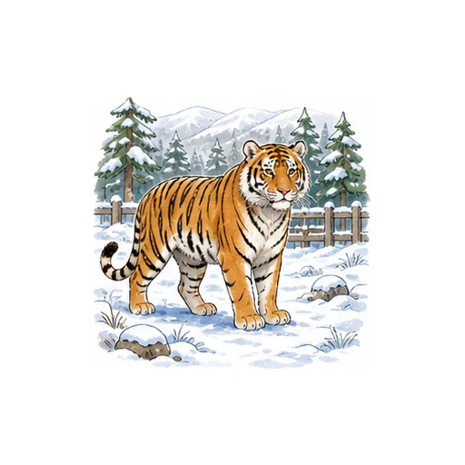 the Northeast Tiger Forest Park illustration