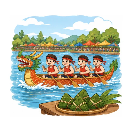 Dragon Boat Festival illustration