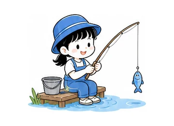 go fishing illustration