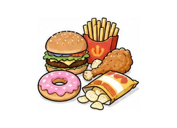 junk food illustration