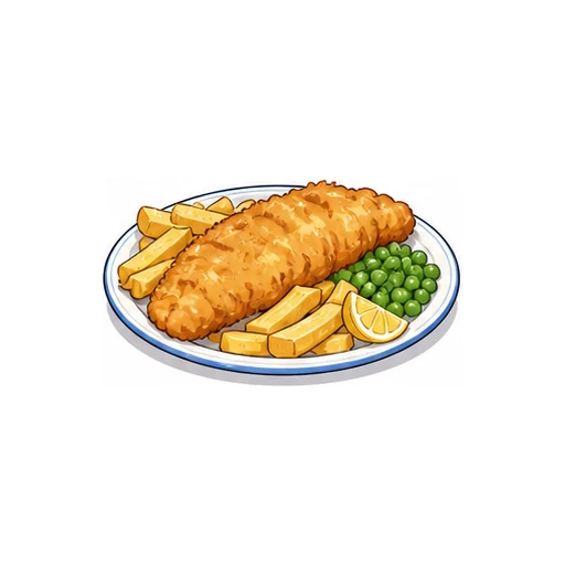 fish and chips illustration
