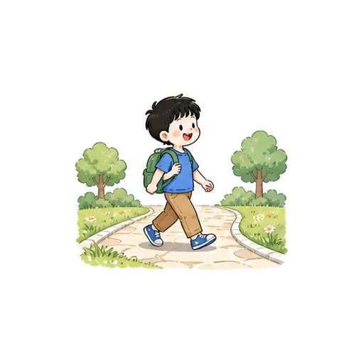 on foot illustration