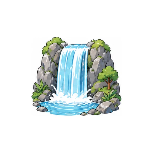 waterfall illustration