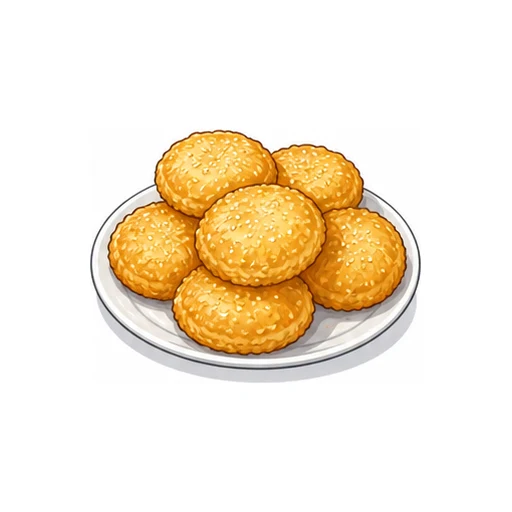 deep-fried cake illustration