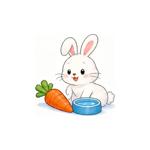 get food and water illustration