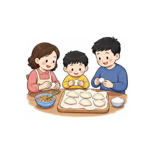 make jiaozi illustration