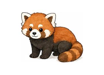 red panda illustration