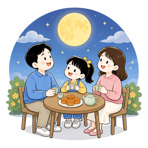 enjoy the moon illustration