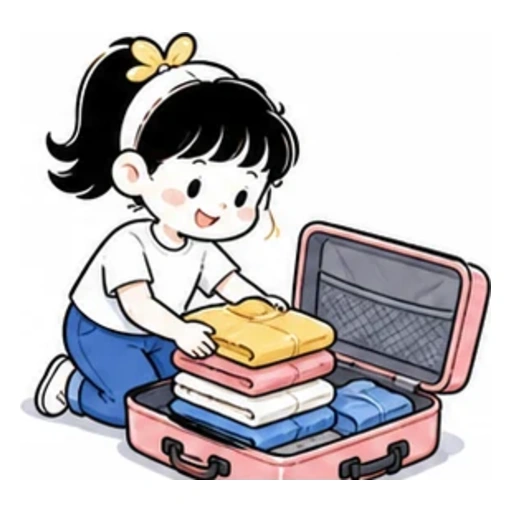 pack clothes illustration