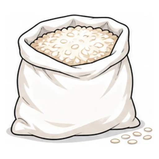 a bag of rice illustration