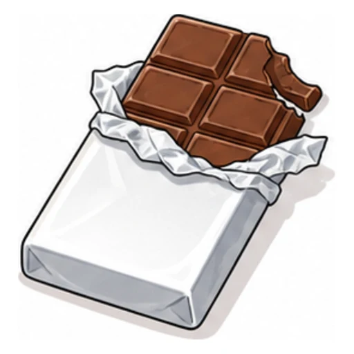 a bar of chocolate illustration