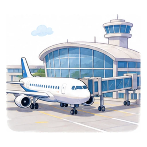 airport illustration