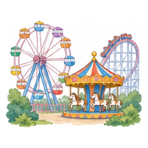 amusement park illustration