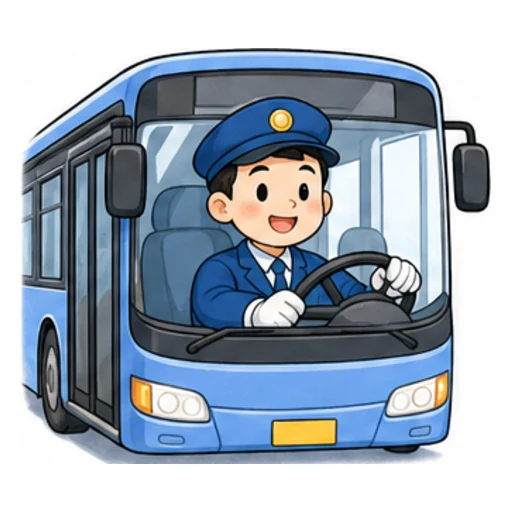 bus driver illustration