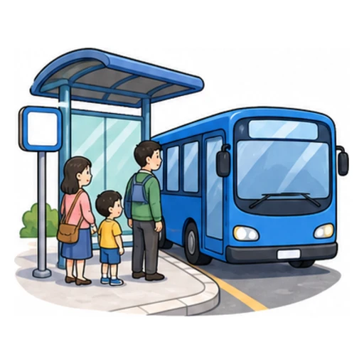 bus stop illustration