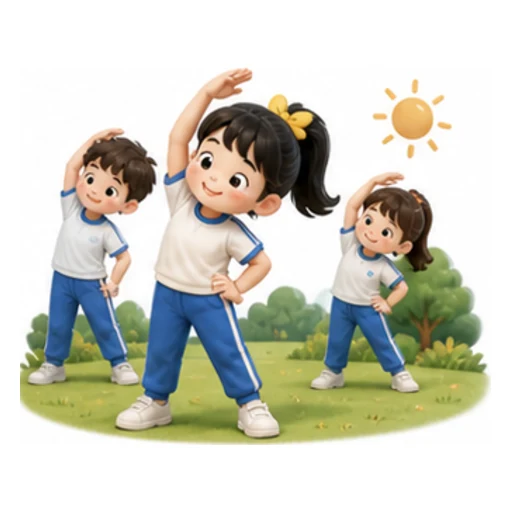 do morning exercises illustration