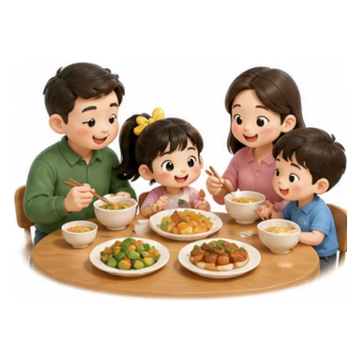 eat dinner illustration