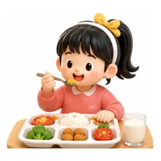 eating lunch illustration
