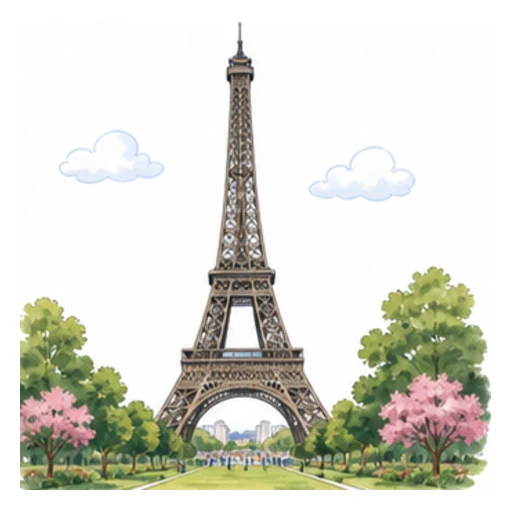 Eiffel Tower illustration