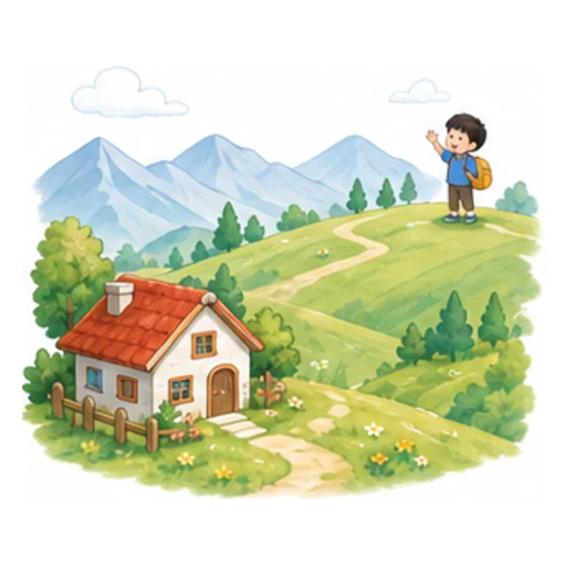 far away from ... illustration