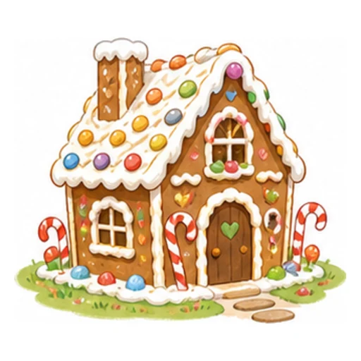 gingerbread house illustration