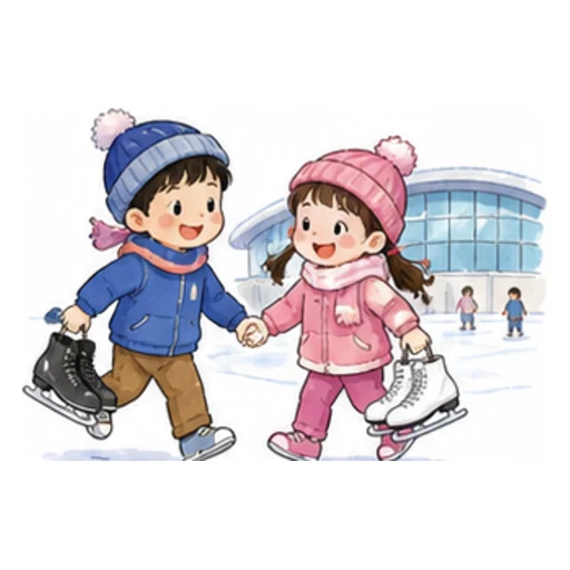 go ice skating illustration