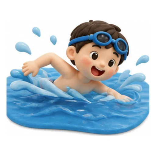 go swimming illustration
