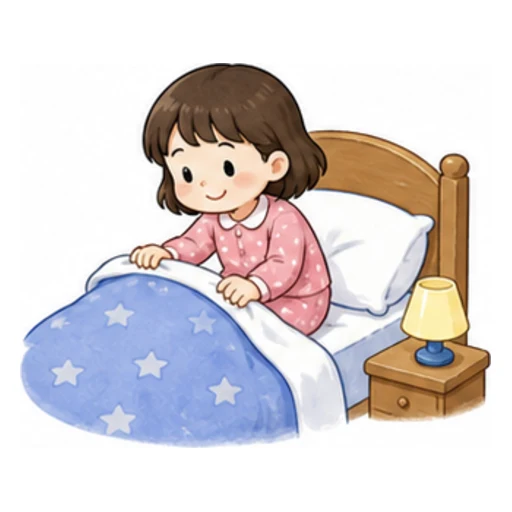 go to bed illustration