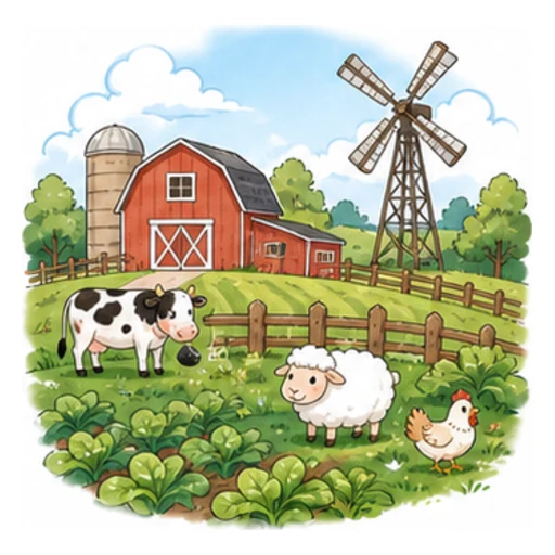Green Farm illustration
