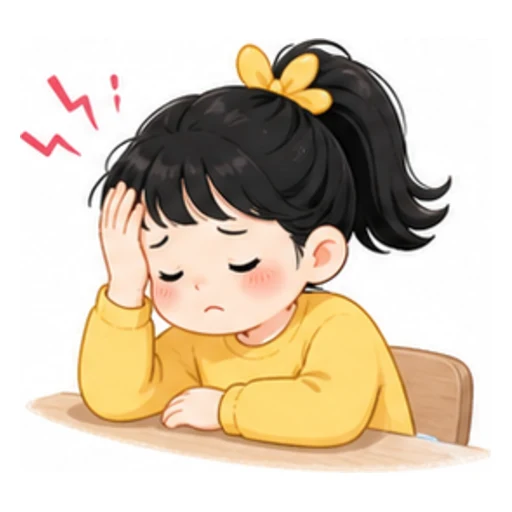 have a headache illustration