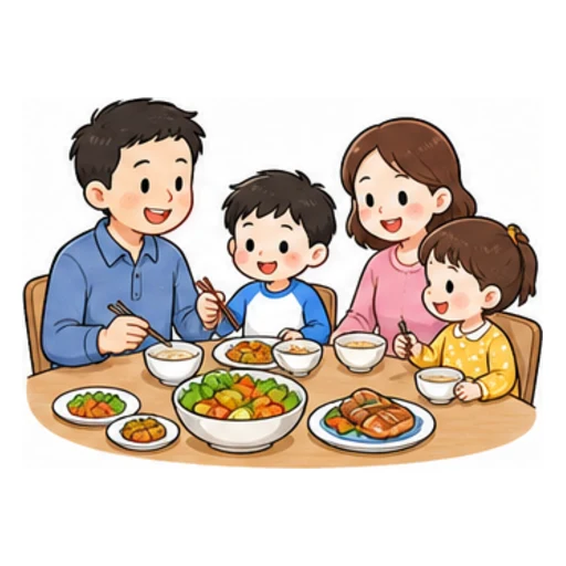 have dinner illustration