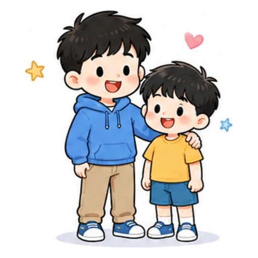 He is my brother. illustration