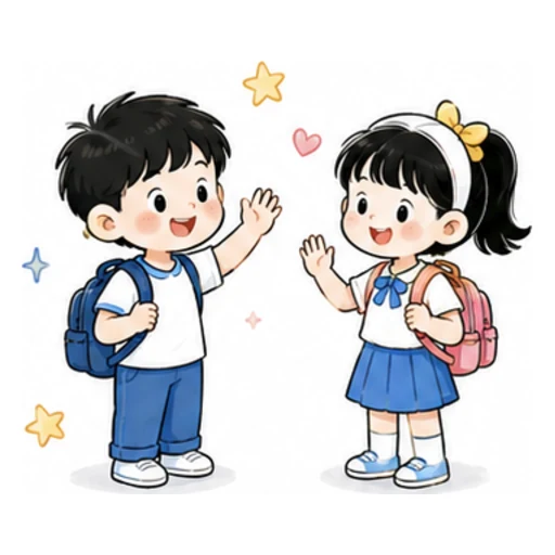 Hello! Nice to meet you. illustration
