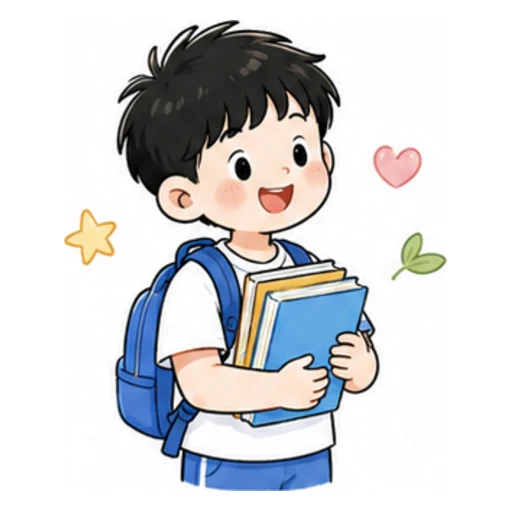 I am a student. illustration