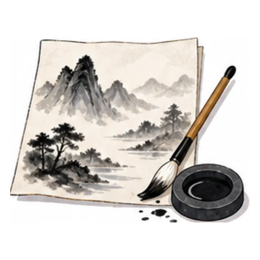 ink painting illustration