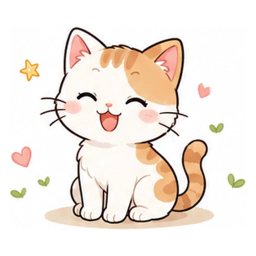 It is a cute cat. illustration