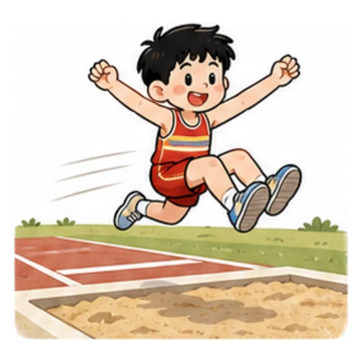 long jump illustration