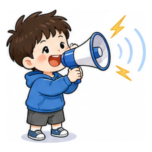 loud illustration